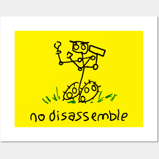 No Disassemble - primitive - with background Posters and Art